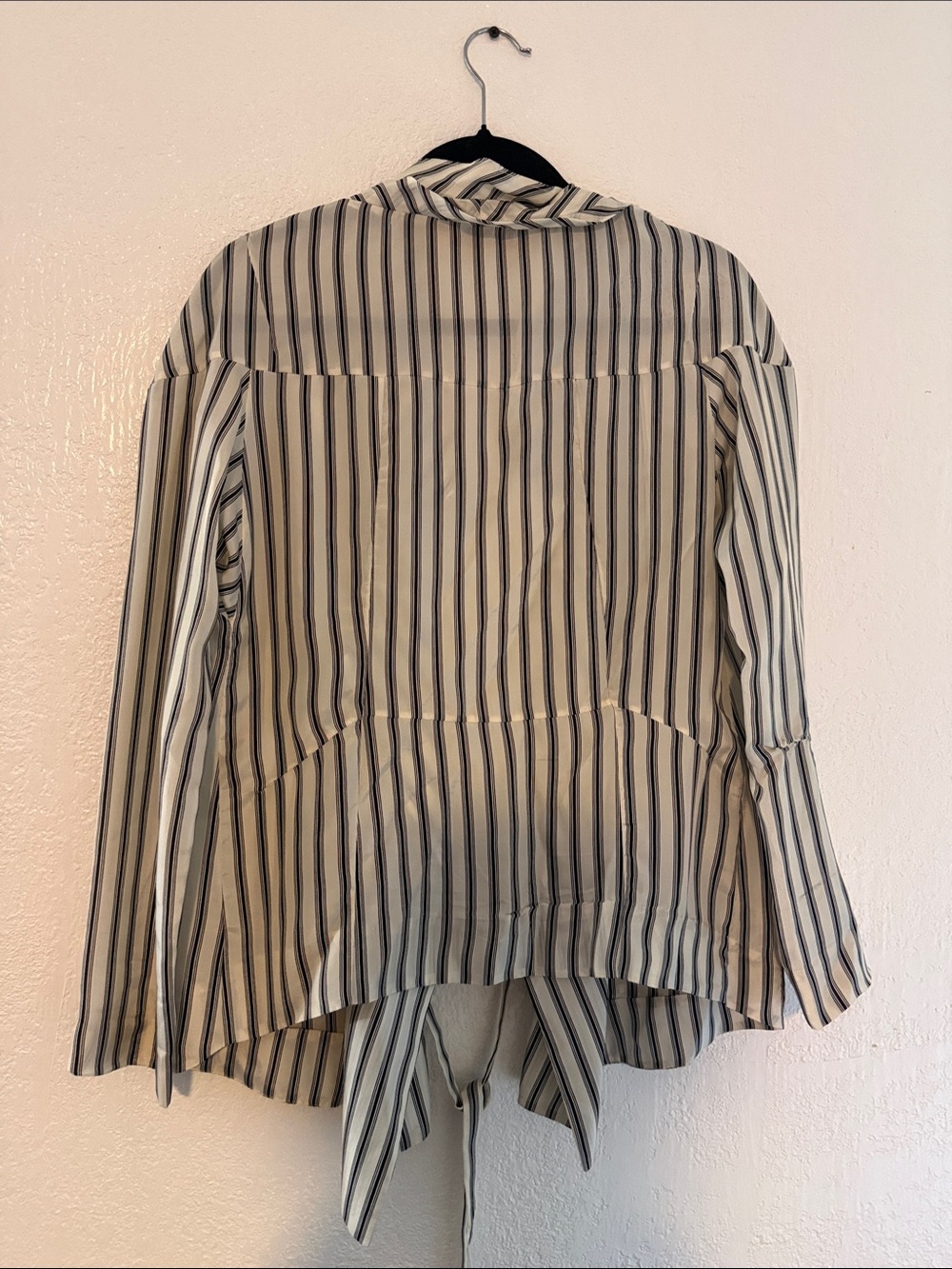 Marni Cream and Black Striped Tie-Waist Blouse - Picture 8 of 8
